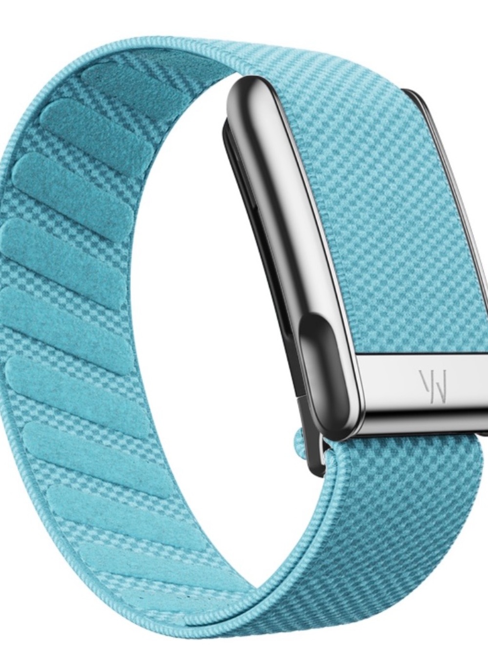 Whoop 5.0/mg Superknit luxe - aqua blue - shiny silver clasp, hook link